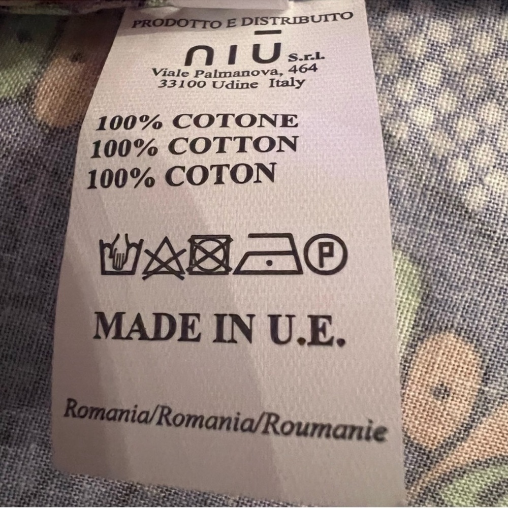Artsy Graphic niu retro mod floral print midi ALine skirt Blue + Floral SZ M - Picture 8 of 9